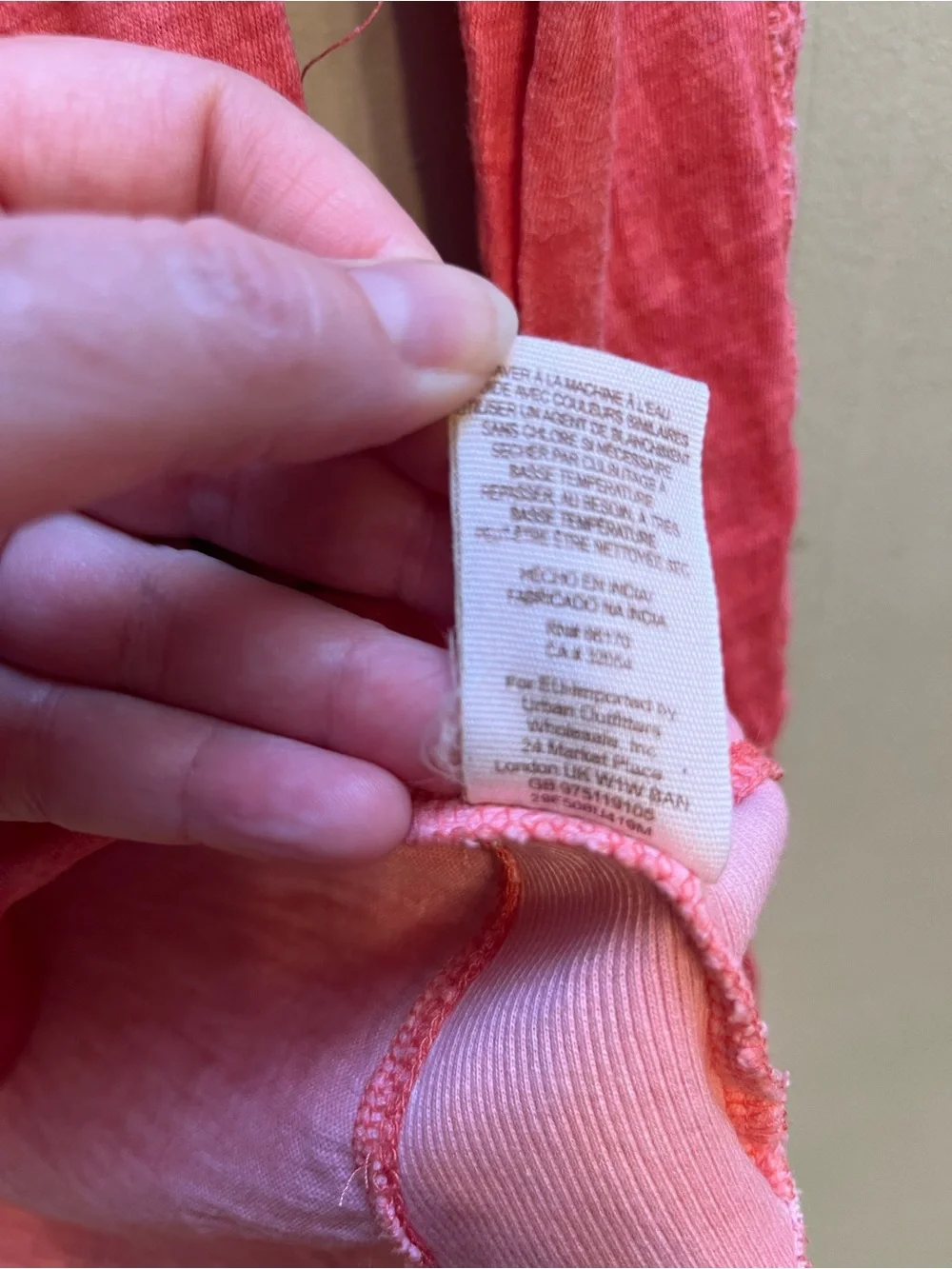 Free People Coral Shell Stiched Henley size small